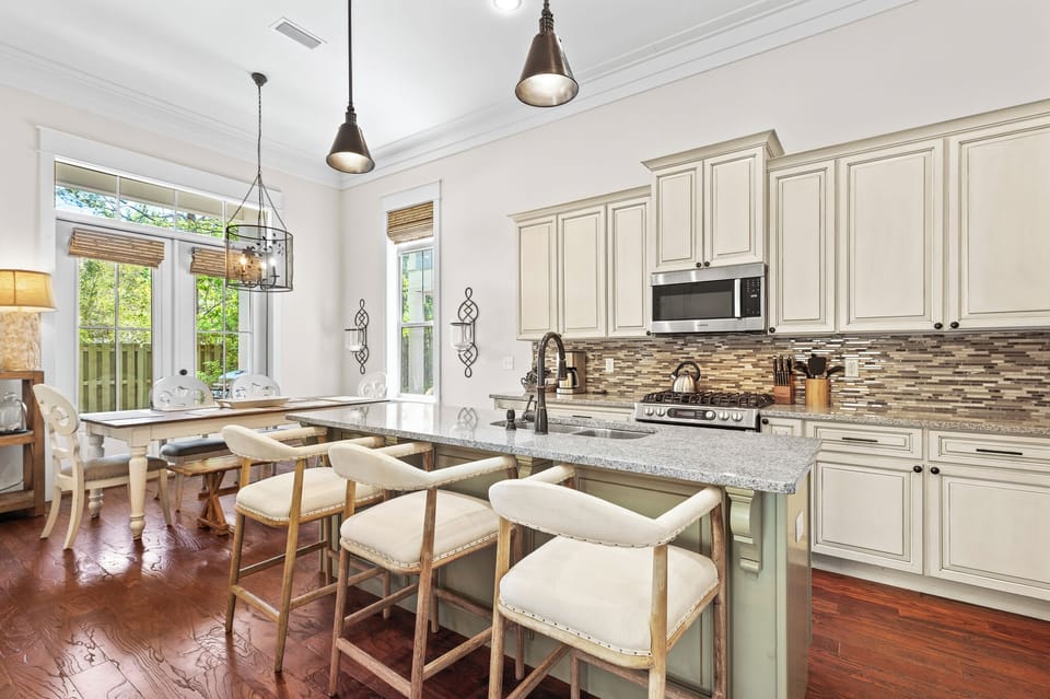 The open-concept dining and kitchen really expand this space.