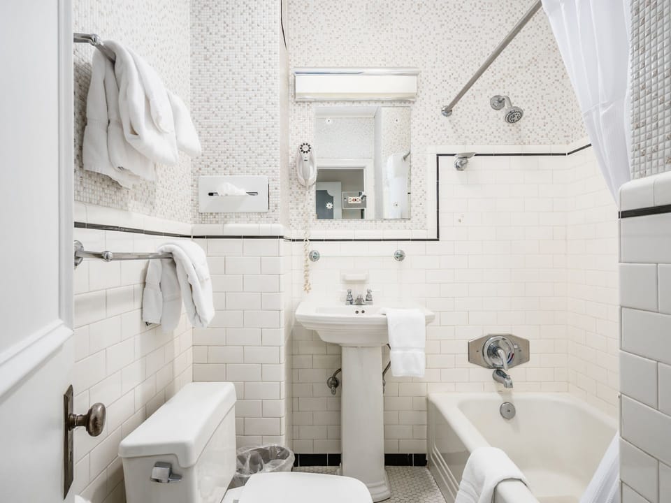 Free toiletries, hair dryer, towels