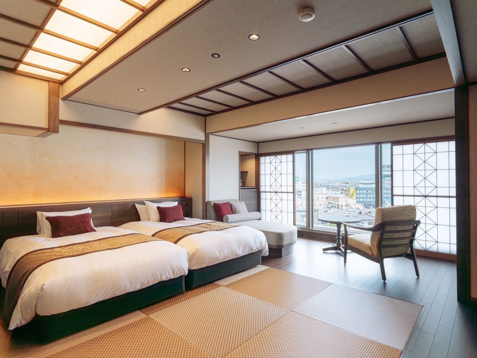 [Gagyutei] Suite with Open-Air Bath, Non Smoking | In-room safe, desk, free WiFi, bed sheets