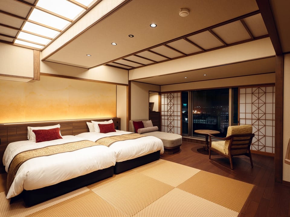[Gagyutei] Suite with Open-Air Bath, Non Smoking | In-room safe, desk, free WiFi, bed sheets