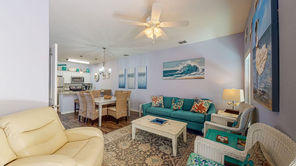 Living Area with Queen Sleeper Sofa