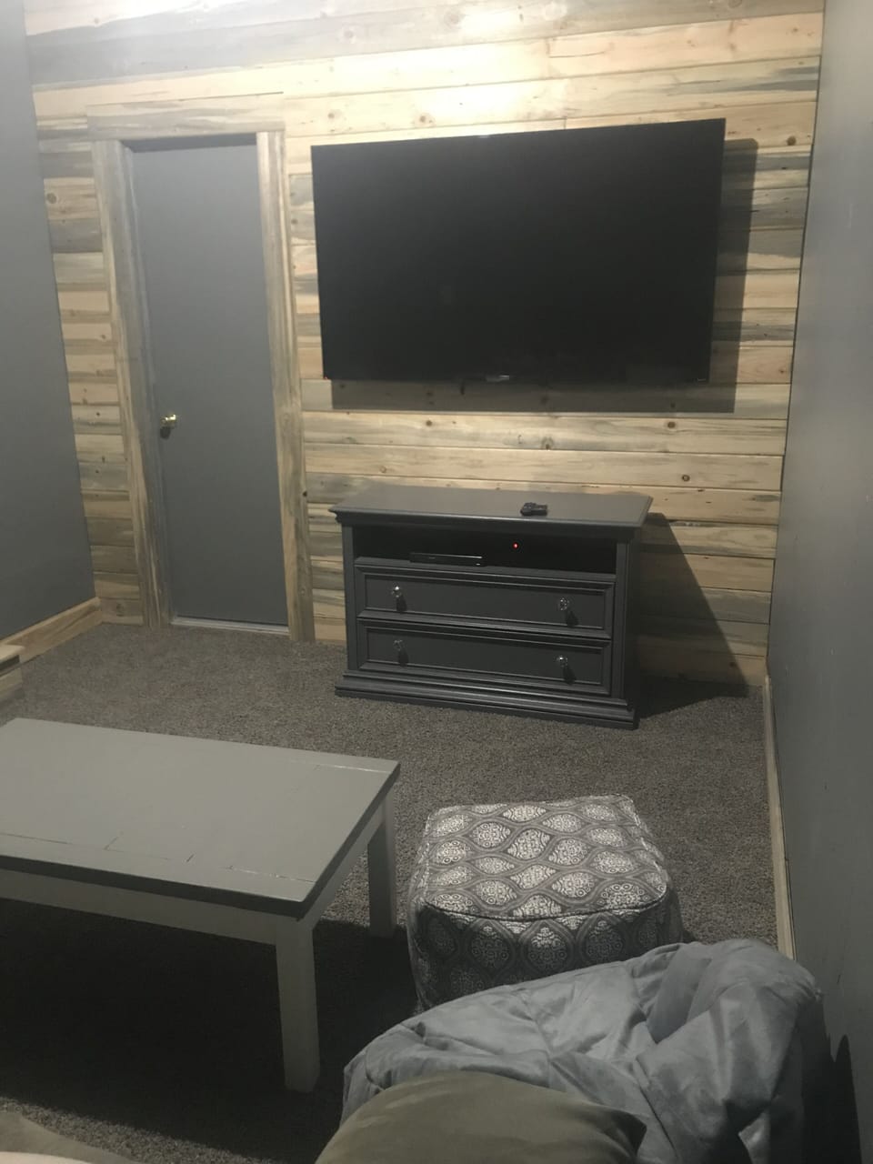 65 inch TV in newly renovated media room! 