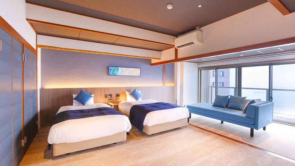 Superior Japanese-Style Twin Beds Rooms(Sea Side) - Shower Only - Non-Smoking | WiFi (free)
