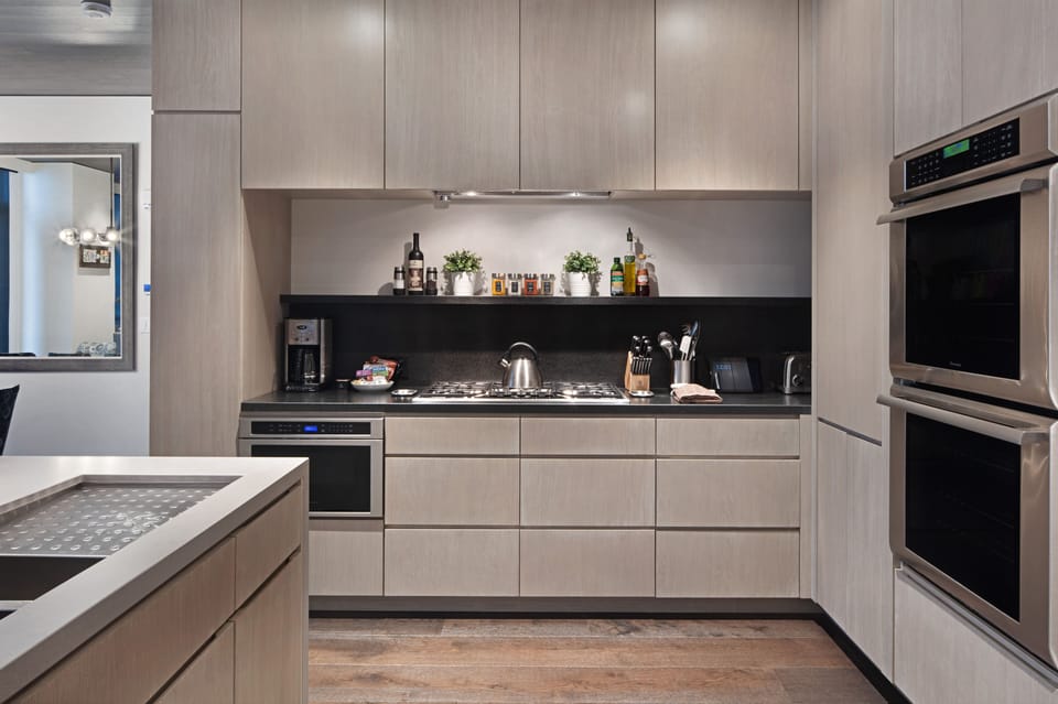 Chef's kitchen with Thermador appliances, 5 burner gas stove, double oven + more