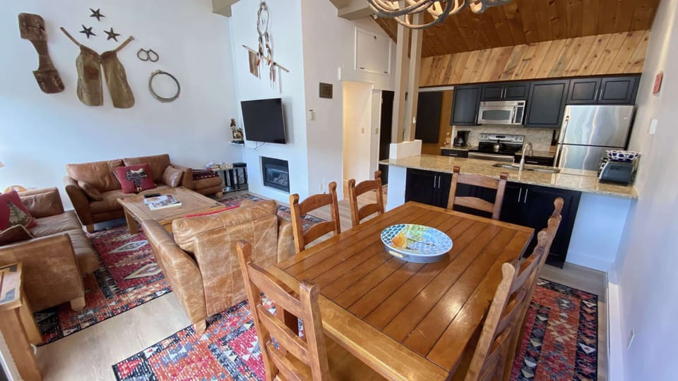 Dining table seats up to 6 people