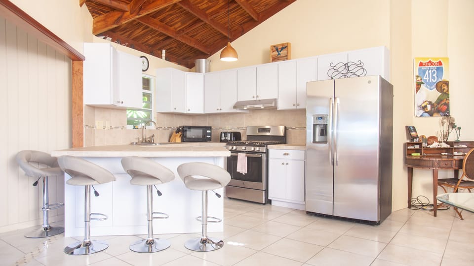 Upstairs brand new kitchen.