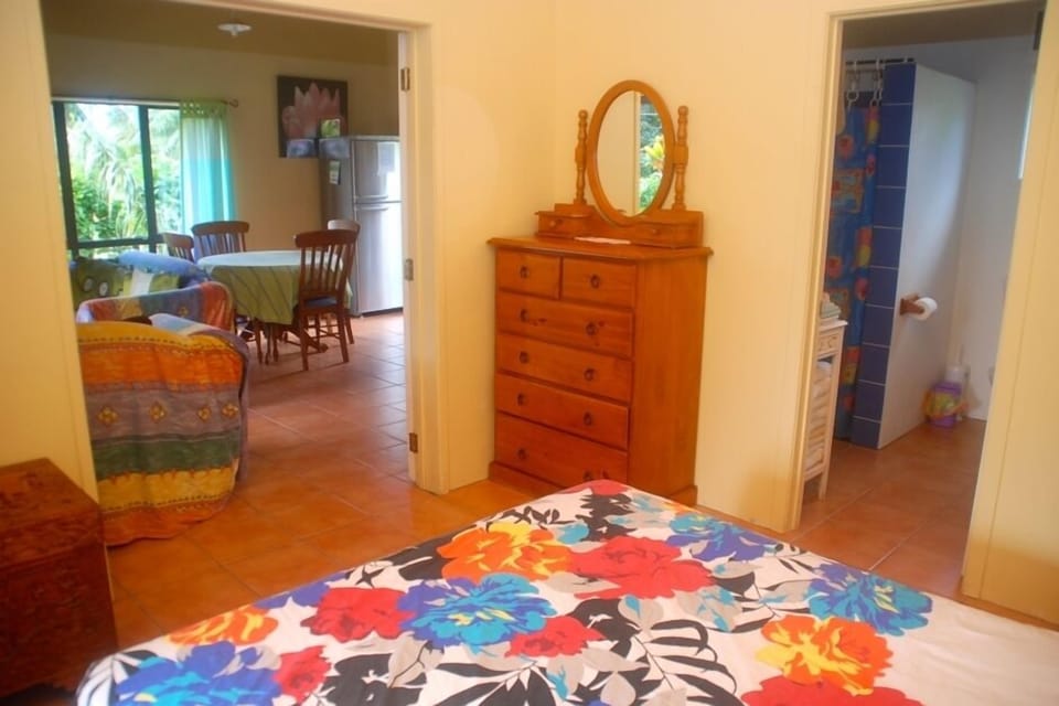 Living room thru bedroom doors