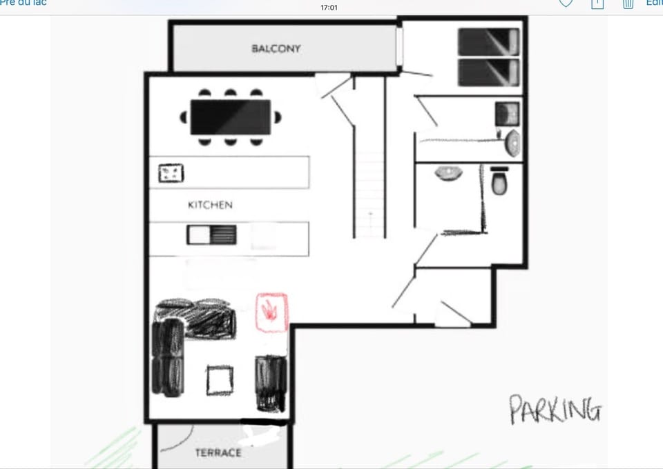 The ground floor layout, the kitchen will soon be open plan