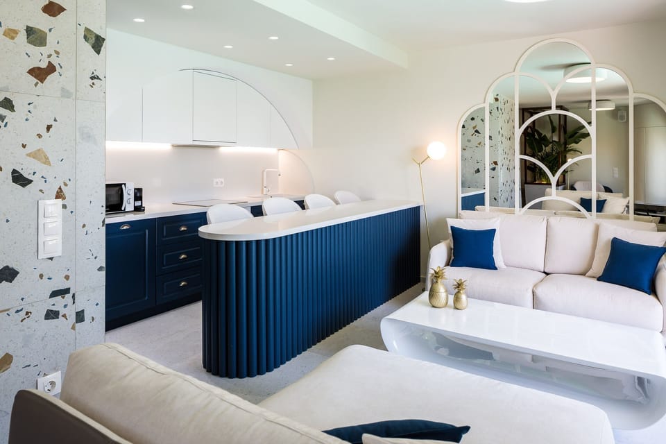 Modern, minimal lines were used for the decoration of the Villa!