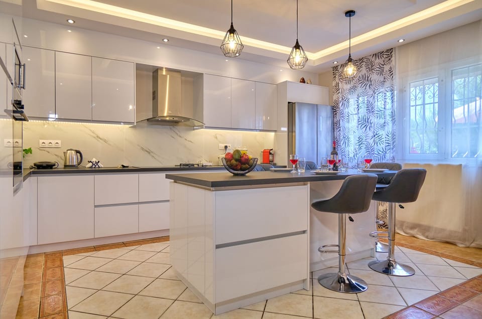 Noufris House Roda Corfu Kitchen And Dining Area