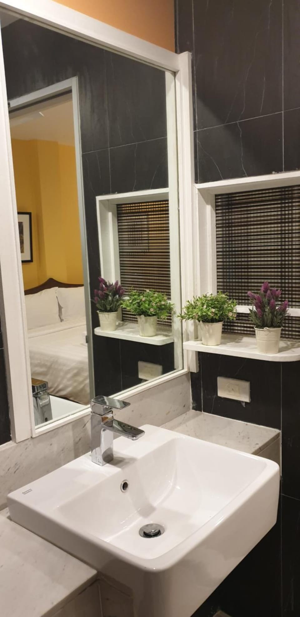 Shower, towels, shampoo, toilet paper