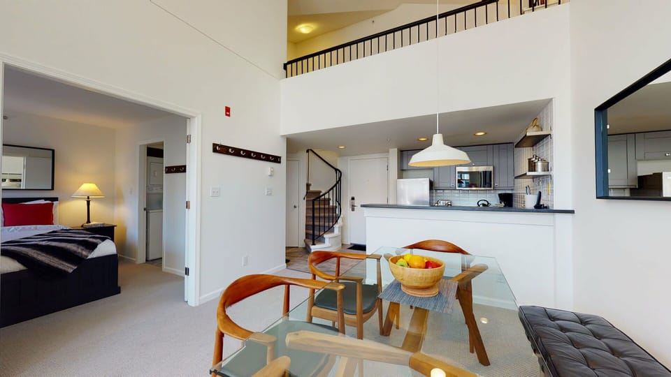 Open layout makes dining a social experience.