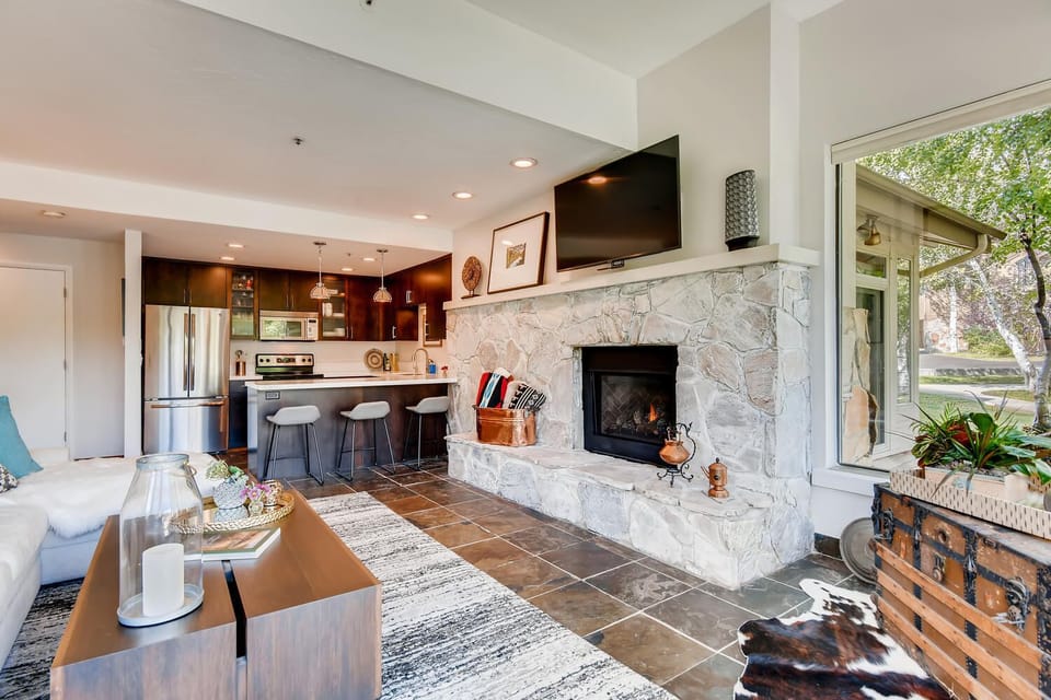Cozy fire - heart of the home.