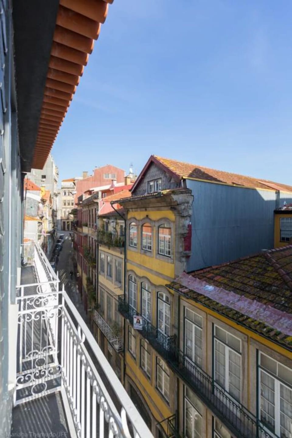 Charming view from the balcony facing the city. 