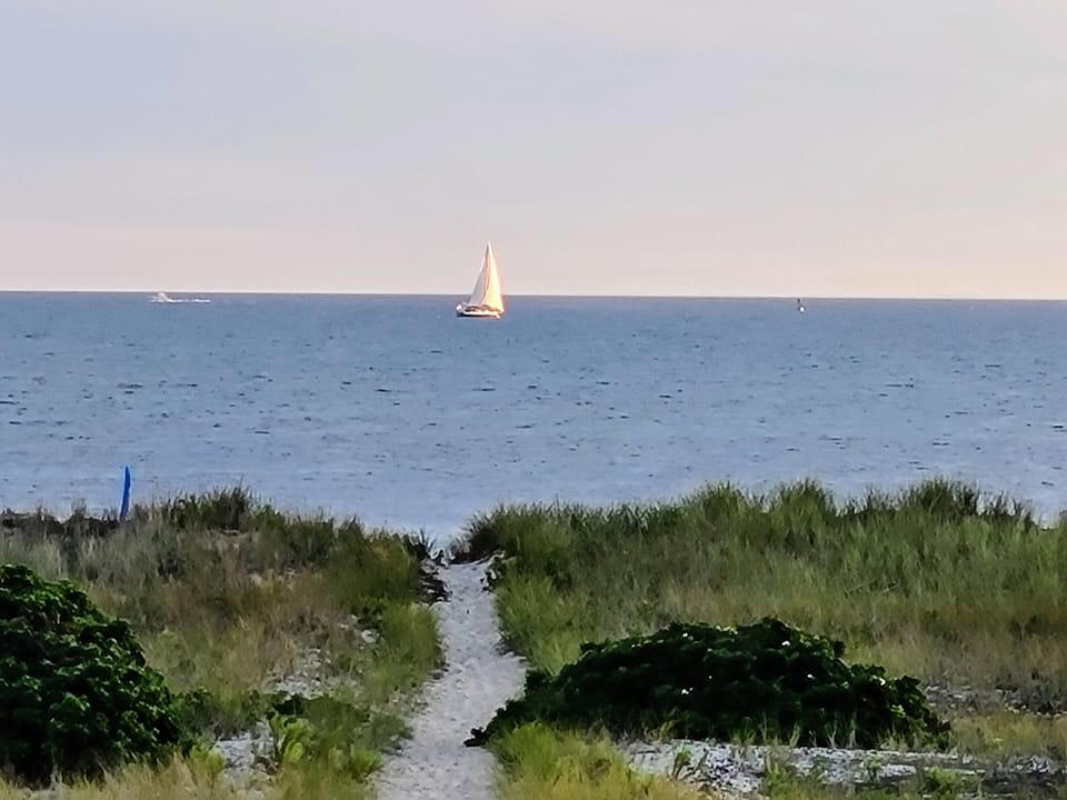 View of Cape Cod Bay from the deck