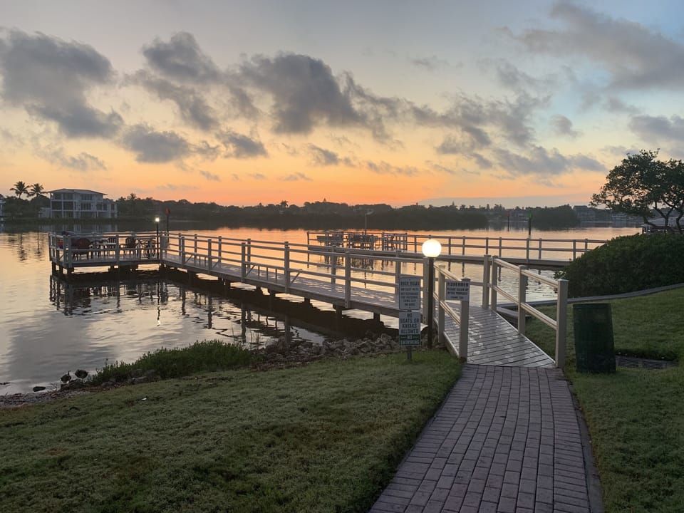 Pier in back of condo