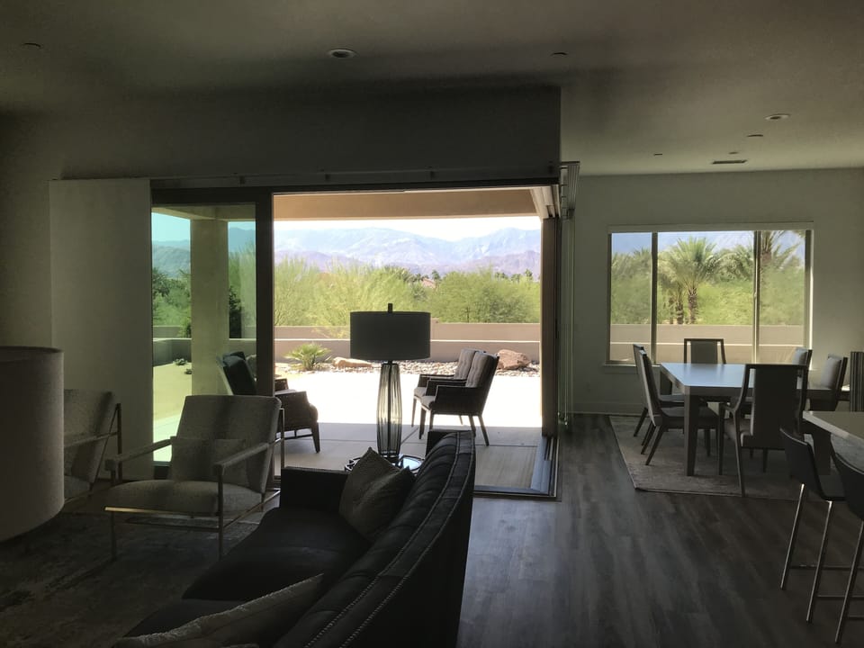 Indoor Outdoor Option patio doors open 