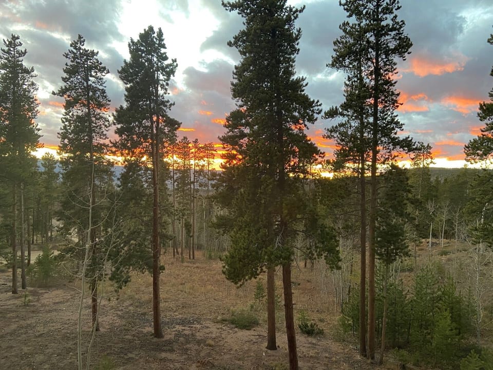 Fall Sunset facing west from our deck
