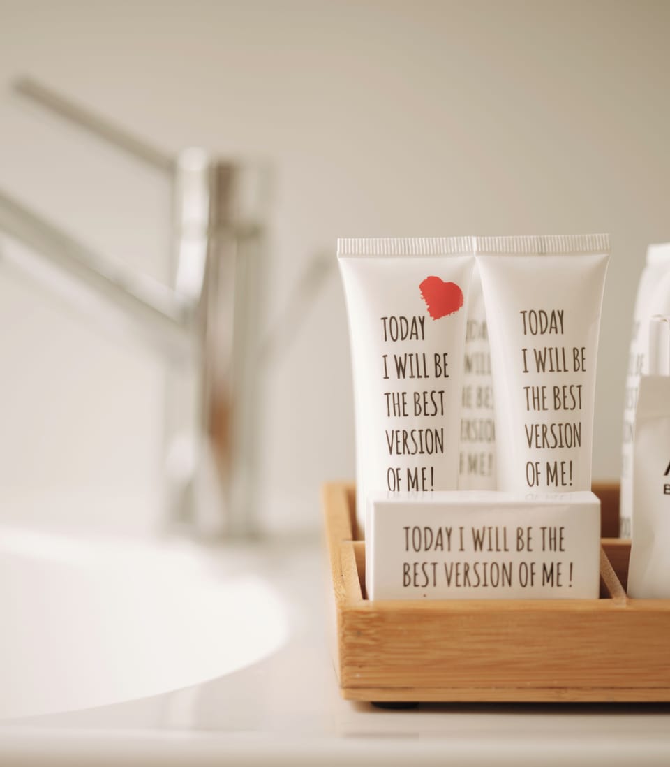 Free toiletries, hair dryer, towels