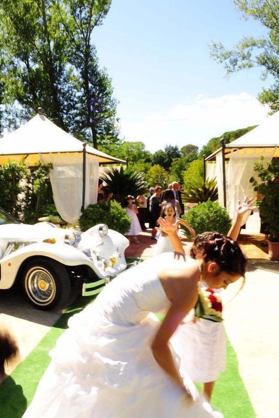 Outdoor wedding area