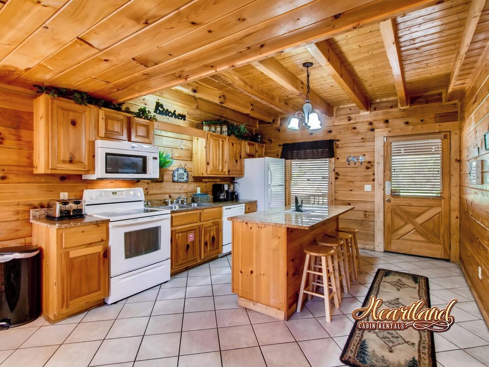 Kitchen Area Pigeon Forge Cabin License to Chill