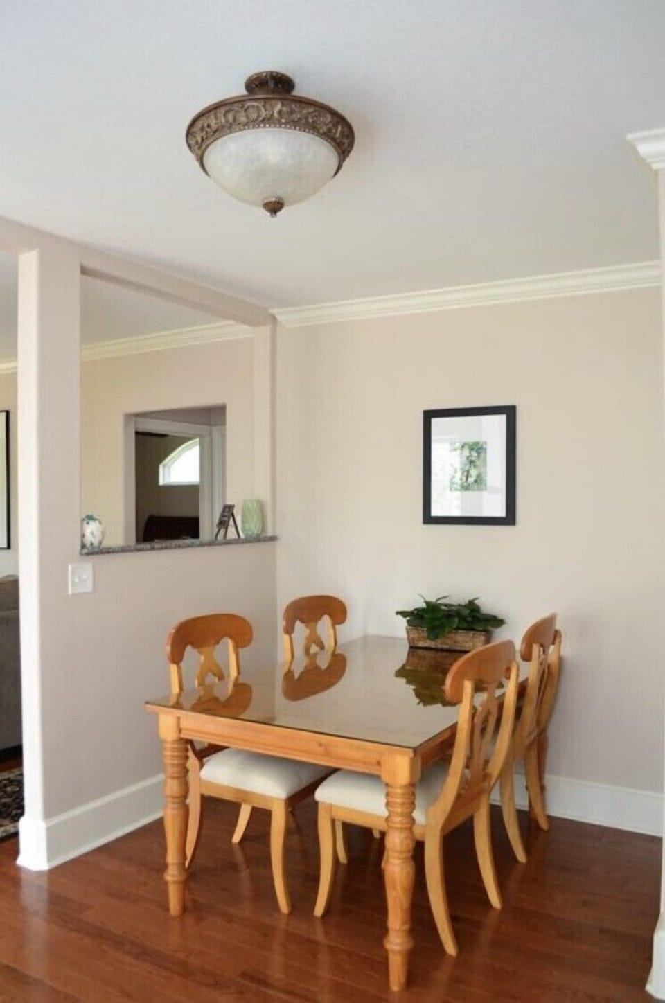 Dining room opens nicely into living room and kitchen. 