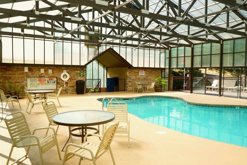 Indoor, Enclosed, Heated Community Pool near the cabin