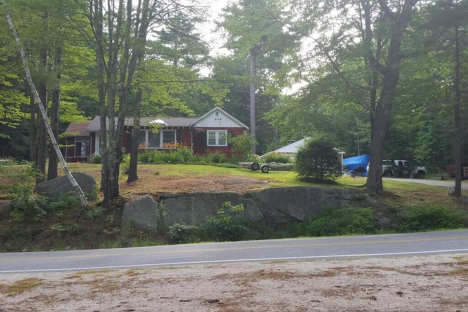 This is our home from the waterfront. The Bunkhouse is in the back yard. 