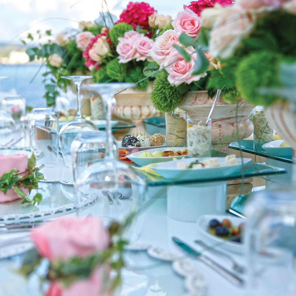 Outdoor wedding area