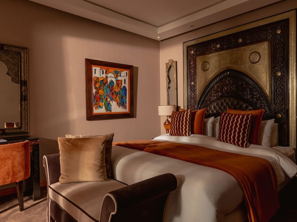 Deluxe Suite with Andalusian Patio | Hypo-allergenic bedding available, memory foam beds, minibar