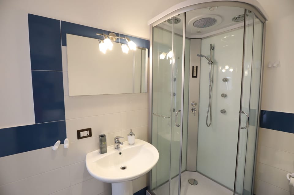 Studio | Bathroom | Shower, hydromassage showerhead, free toiletries, hair dryer