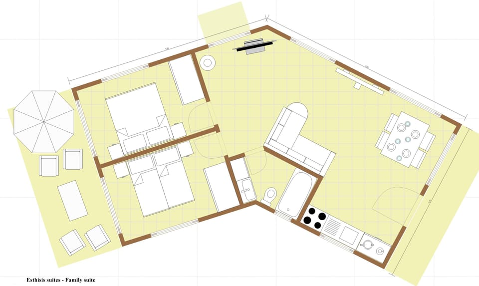 Family Suite, 2 Bedrooms, Balcony, Sea View | Egyptian cotton sheets, premium bedding, in-room safe