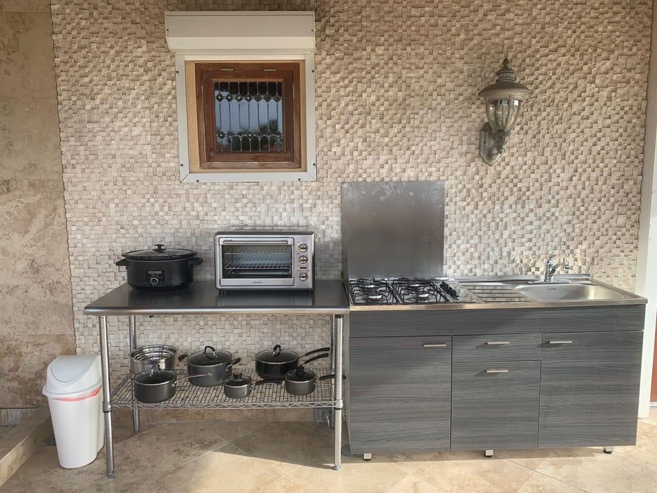 Out Door Kitchen , Pots and Pans Provided