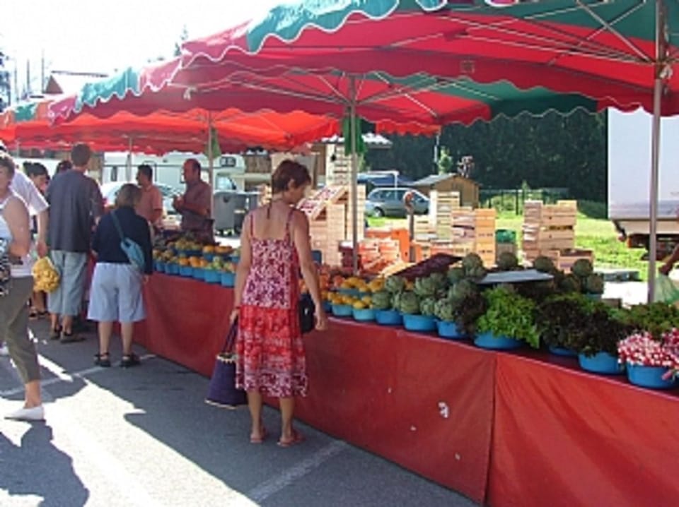 Market day, Wednesday , in Samoens
