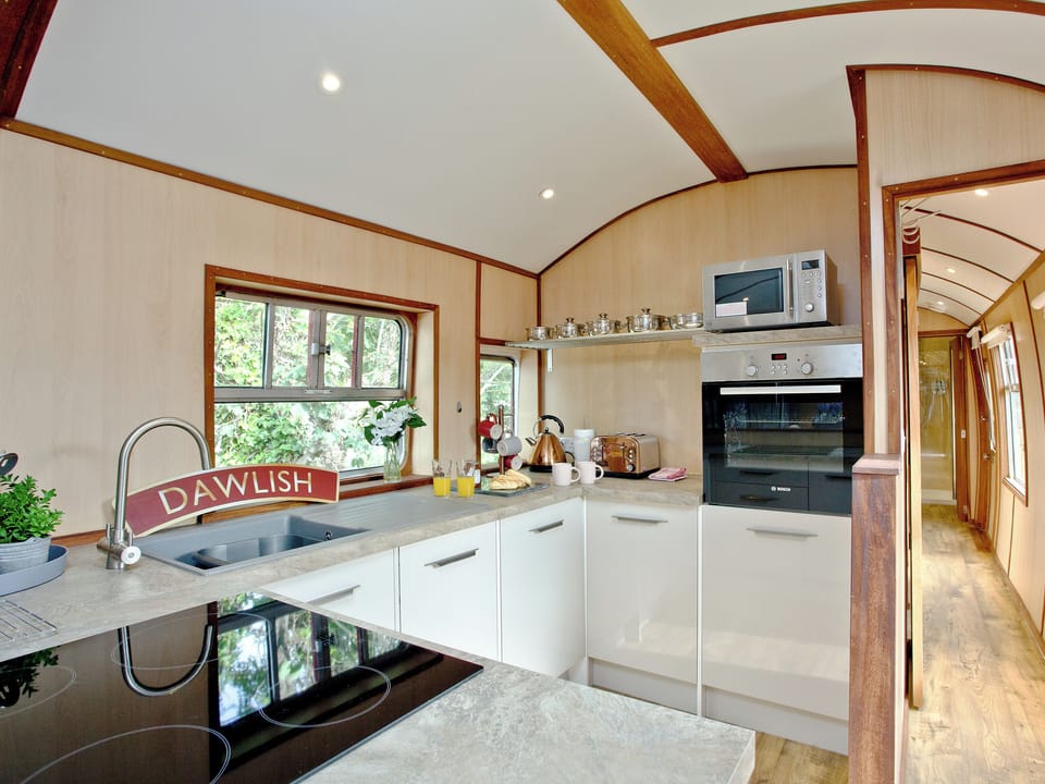 Well equipped kitchen area | Brunel Boutique Railway Carriage No 1 - Brunel Boutique Railway Carriages, Dawlish Warren
