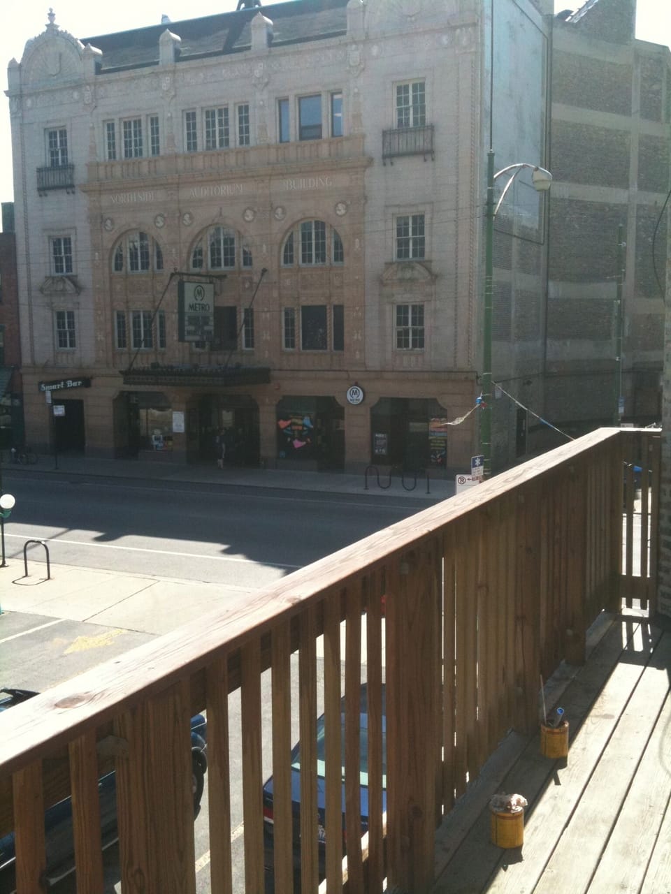Balcony view of the iconic Metro during the day!