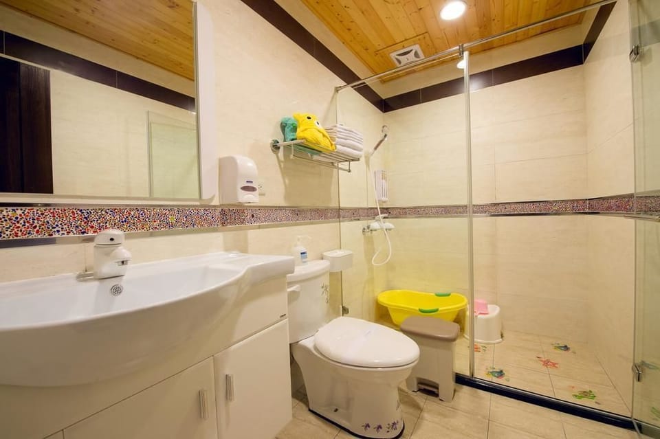 Free toiletries, hair dryer, slippers, towels