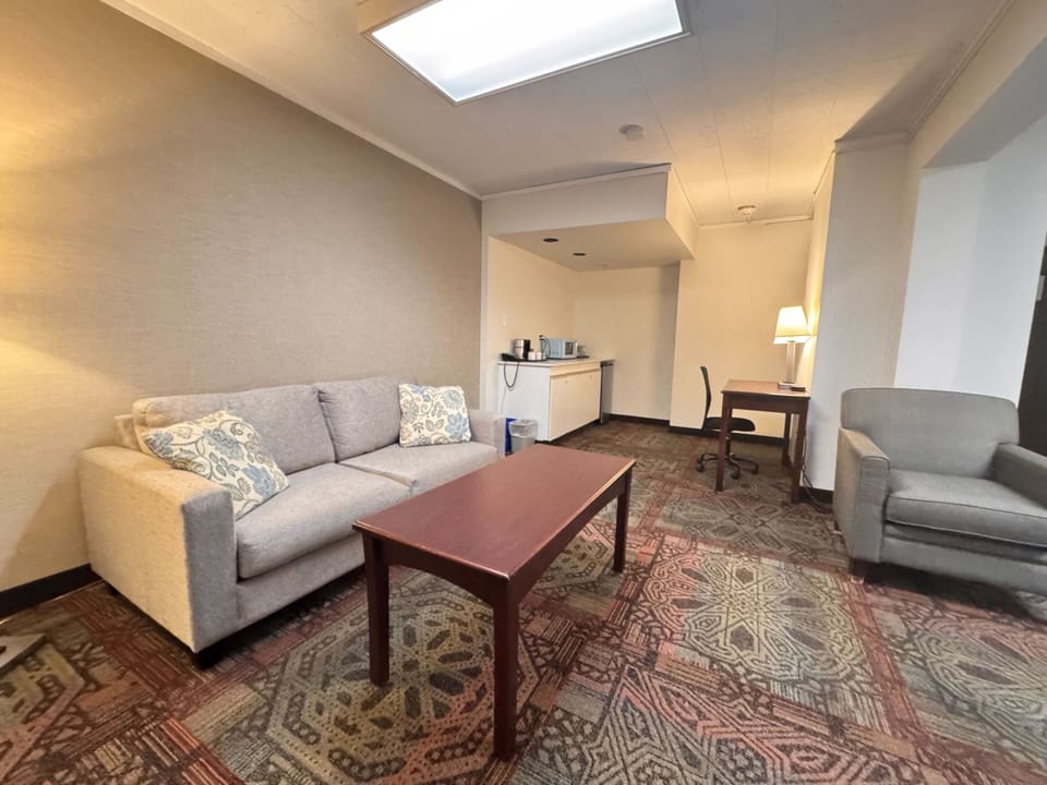 Junior Room, 1 Queen Bed with Sofa bed | Living area | Flat-screen TV