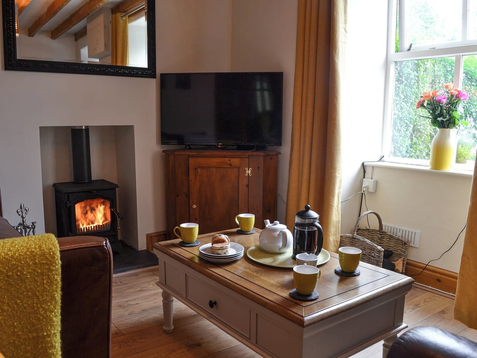 Cosy living room with wood burner | Bwthyn Pabi, Penmachno, near Betws-Y-Coed