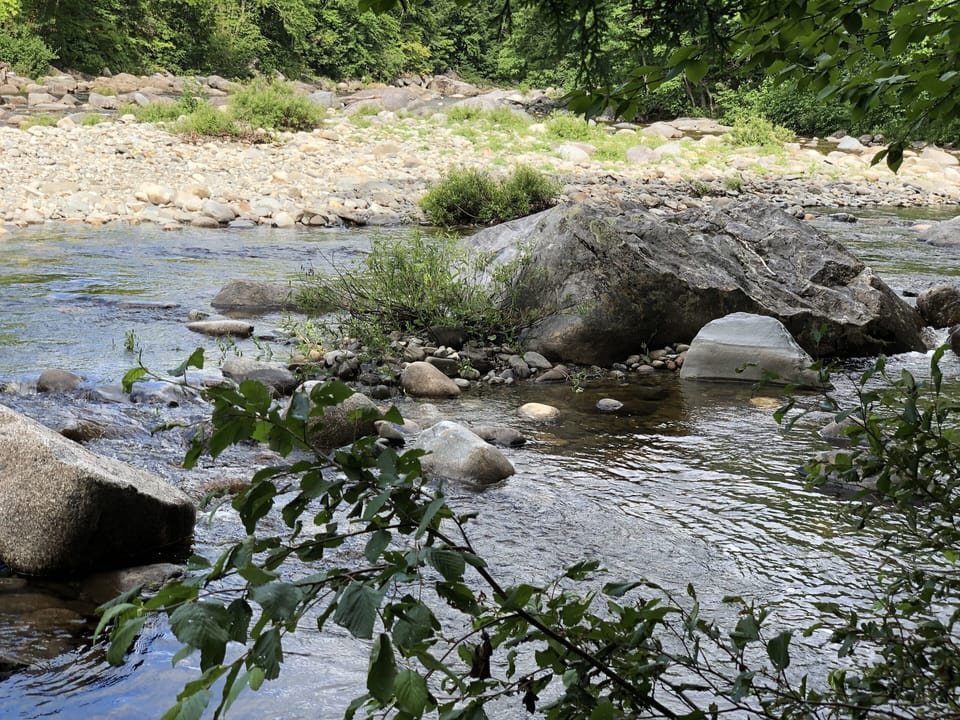 River rocks.
