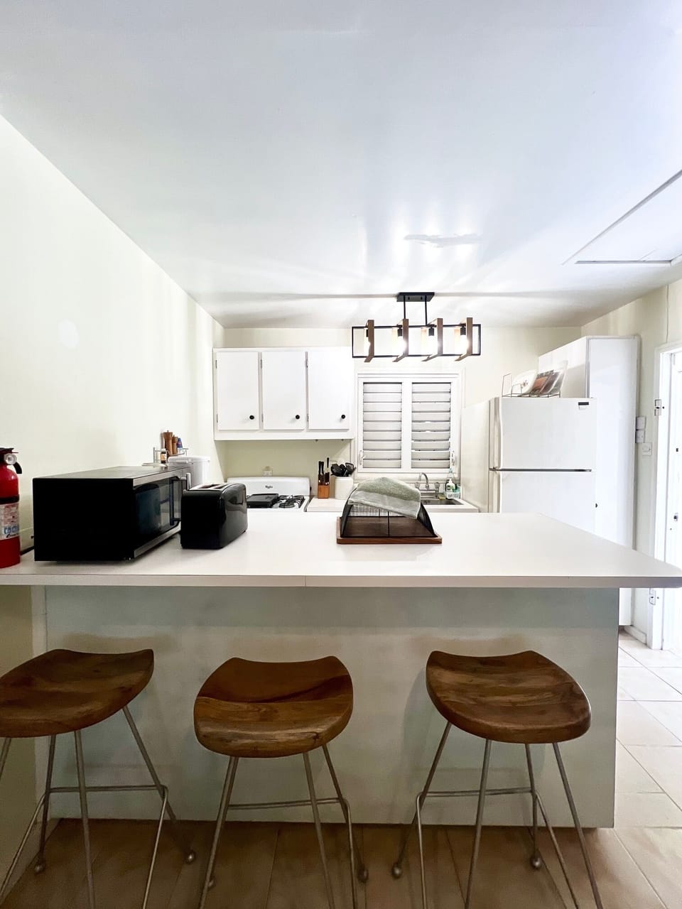 kitchen with indoor eating area