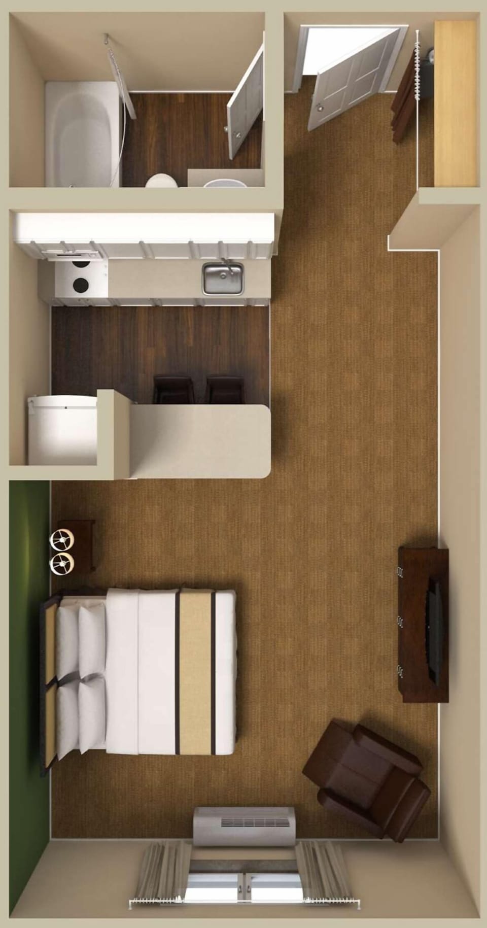 Desk, laptop workspace, iron/ironing board, free WiFi