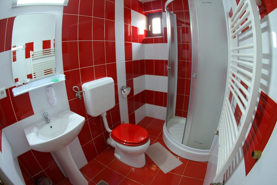 Classic Twin Room | Bathroom | Shower, towels, soap, toilet paper