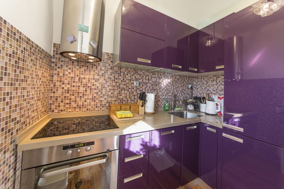Apartment | Private kitchen | Full-size fridge, oven, stovetop, dishwasher