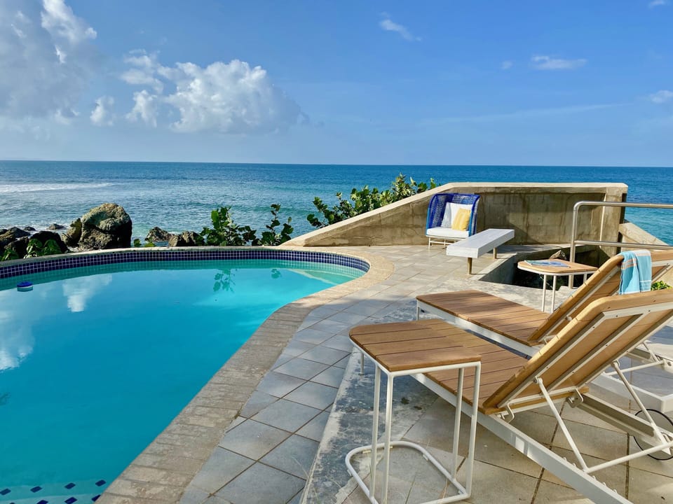 View from cliffside pool deck
