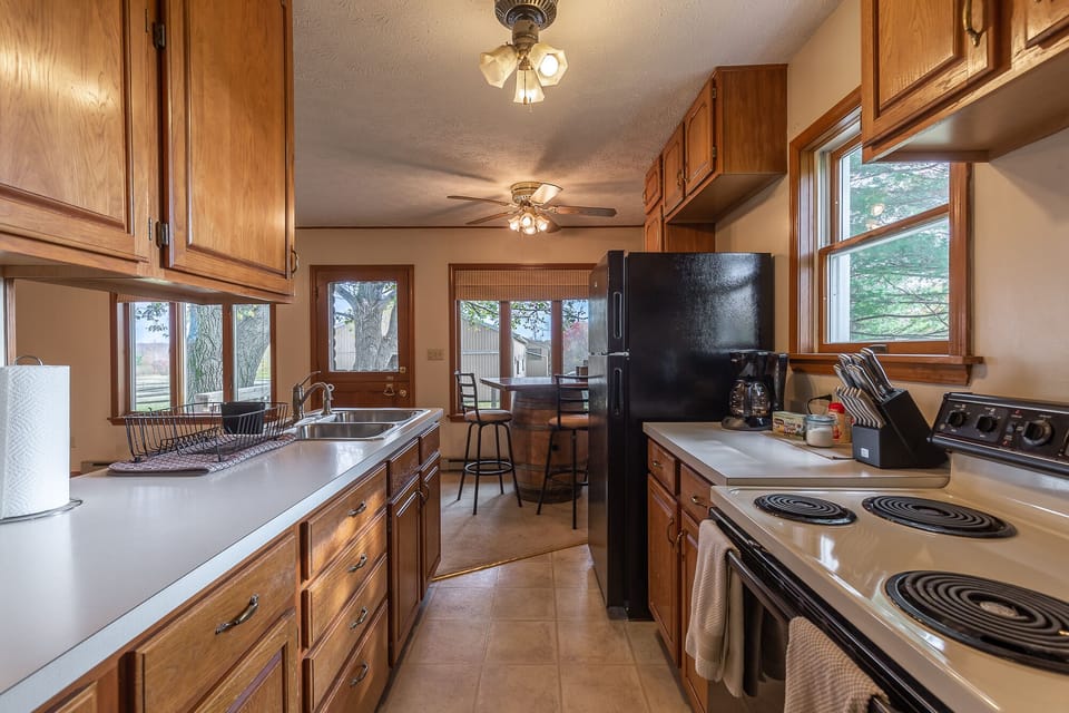 Open kitchen design.