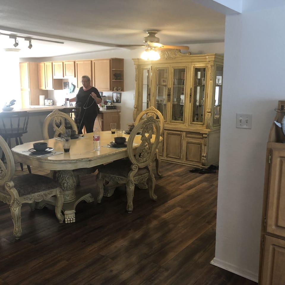 View of kitchen and dinning room