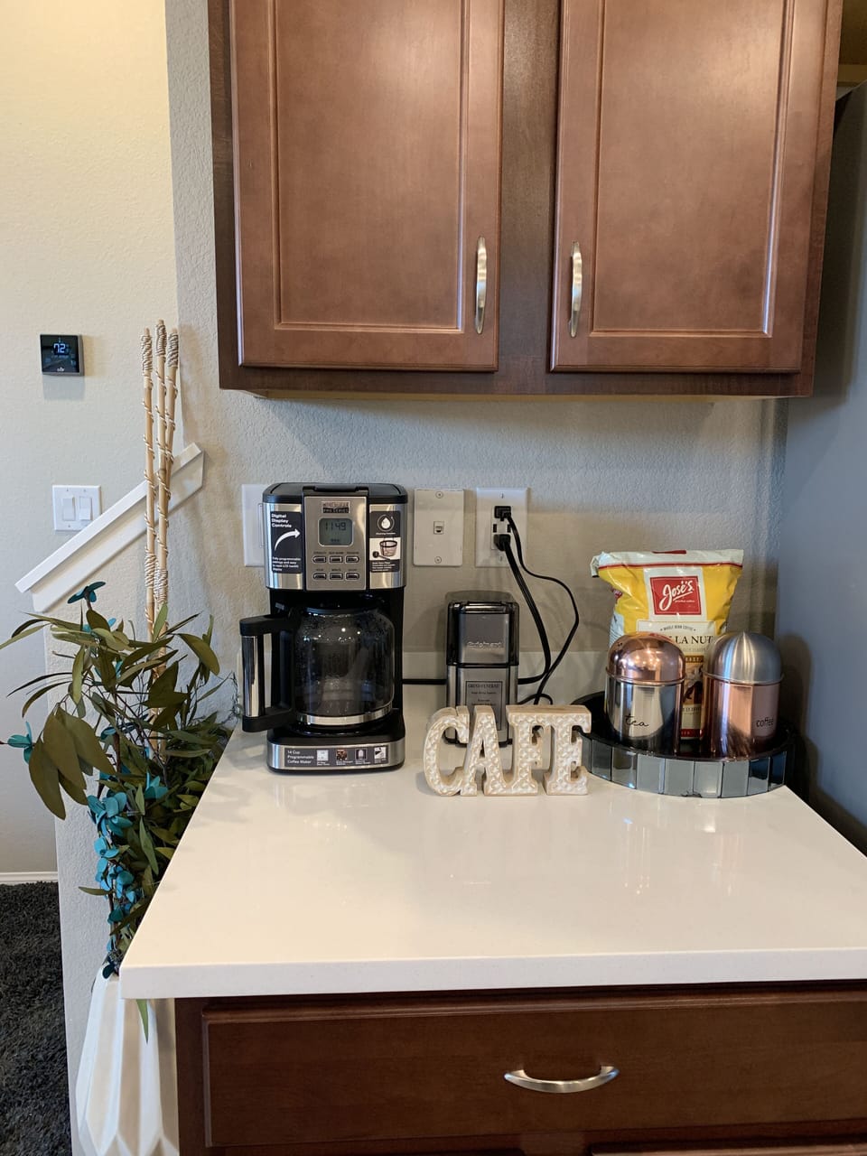 Coffee and tea station to start every day