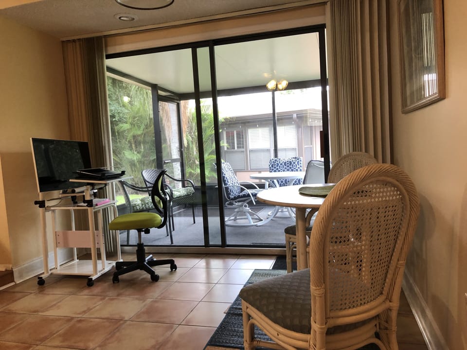 Living / Dining Area with Computer Cart