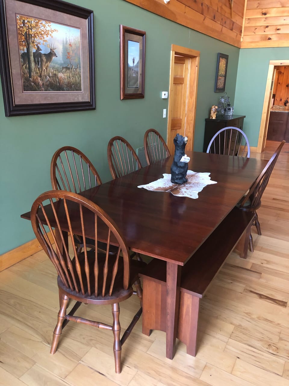 Dining table seats 8 